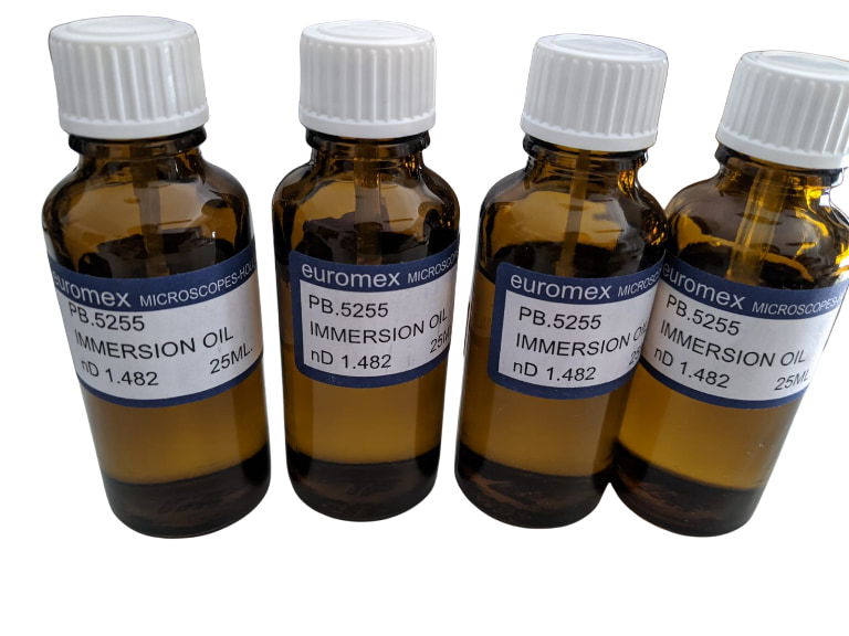 Immersion oil for contact microscopy